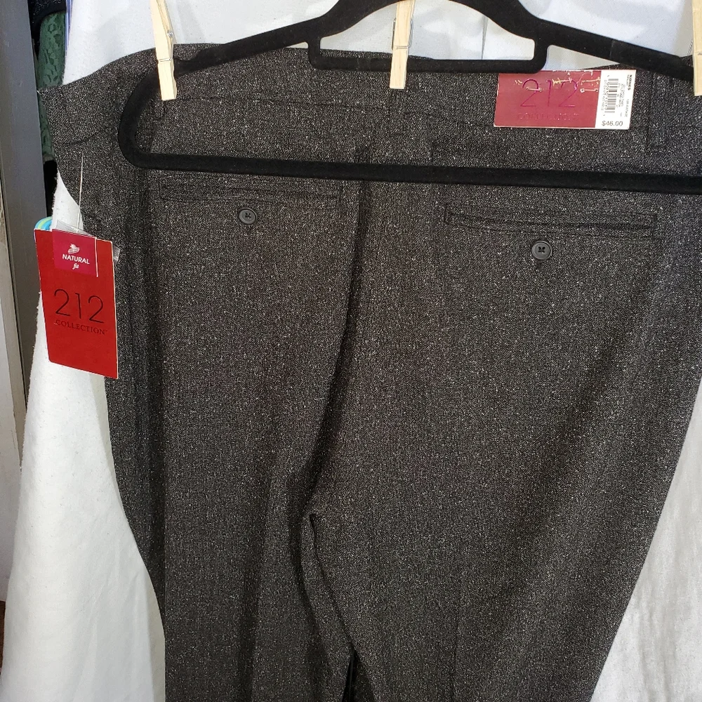 212 Collection Charcoal Tweed Dress Pants Size 18W - Picture 11 of 16
